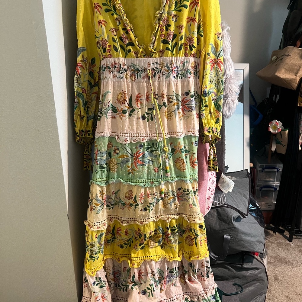 FARM Rio Vibrant Yellow Floral Maxi Dress - Picture 6 of 10